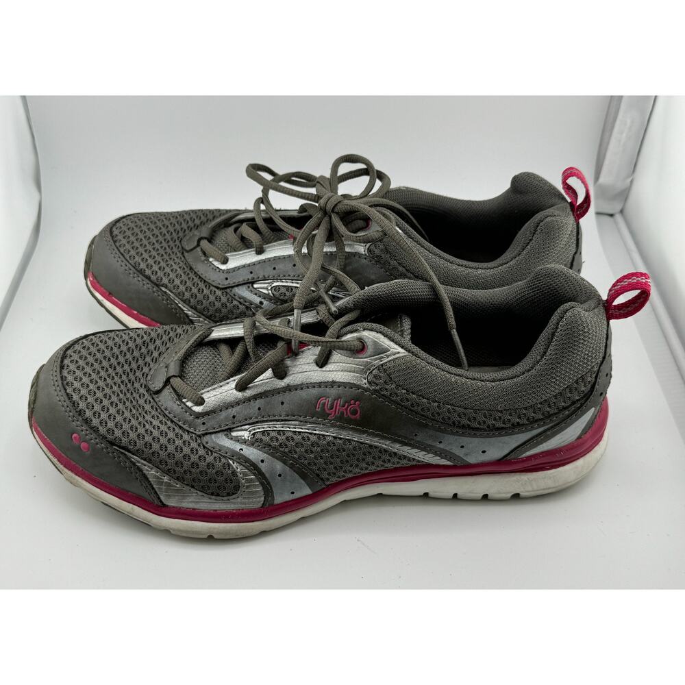Ryka Cloudwalk Gray‎ and Pink Athletic Running Shoes Sneakers Women's Size 9.5
